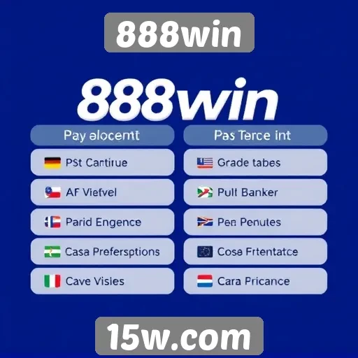 Métodos de pagamento suportados pelo 888win